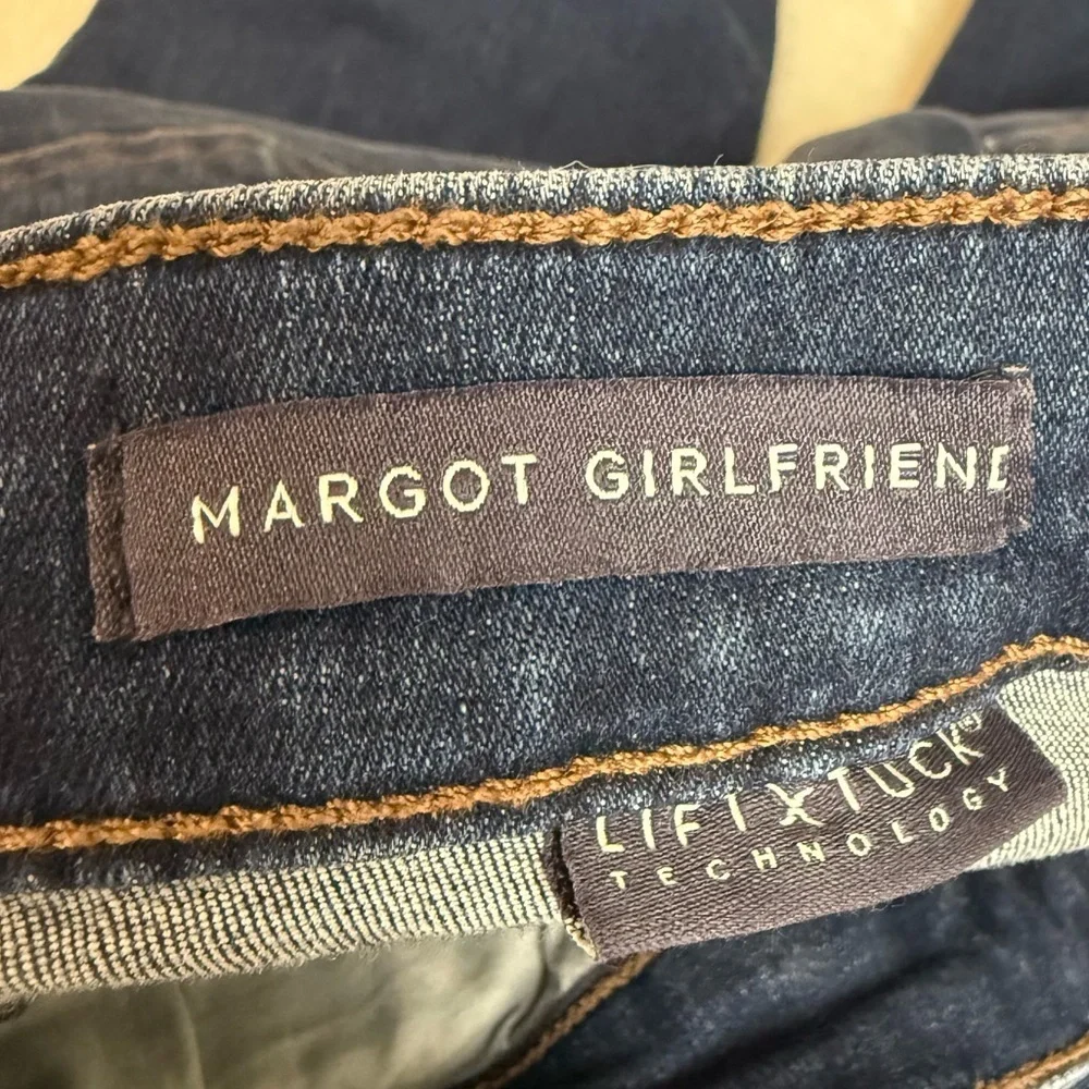 NYDJ Margot Girlfriend Cuffed Palace Blue Denim Jeans - Sz 8, NWT